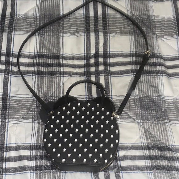 Disney Kate Spade Minnie Mouse Black and White Polka Dot crossbody Bag - Picture 9 of 13